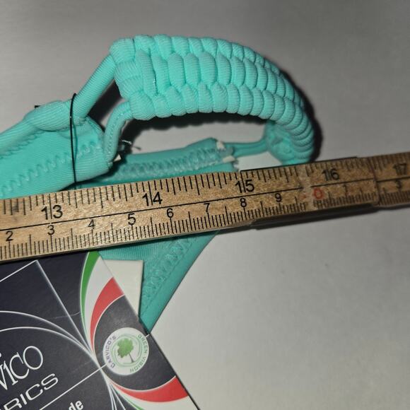 Volcom Womens XL Swimsuit Bikini Bottoms Simply Solid Full Carvico Green Teal - Picture 9 of 14